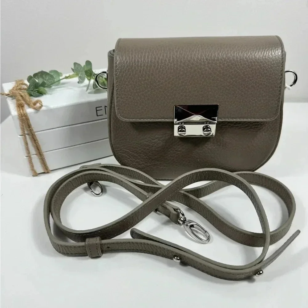 NWT Italy 100% Premium Leather Handbag Limited Small Crossbody Purse - Picture 9 of 9